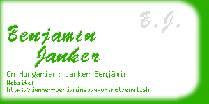 benjamin janker business card